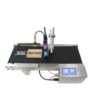 Schneller Versand Automatischer UV-Tinten strahl drucker Drucken Sie verschiedene Punktmatrix-Schriftarten zum Codieren von Informationen Verpackungs beutel Plastik flaschen - Product Image 1