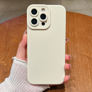 Apple serisi telefonlar için yeni toptan mat anti-düşen TPU koruyucu kabuk düz kenar sararma olmayan sıvı sert TPU Ins - Product Image 4