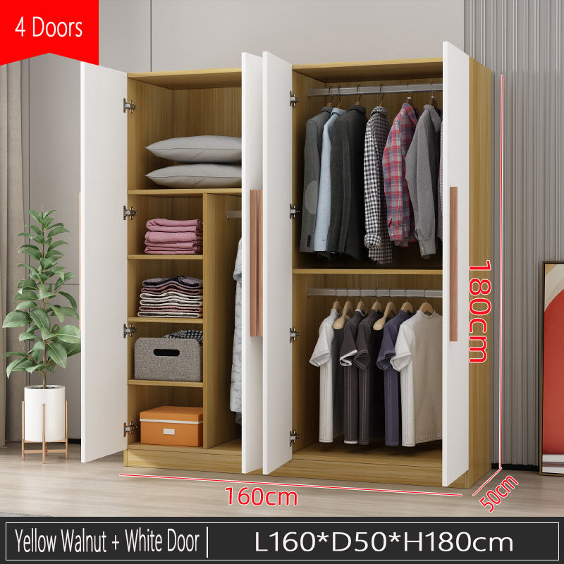 Light Walnut + White Door 160*50*180