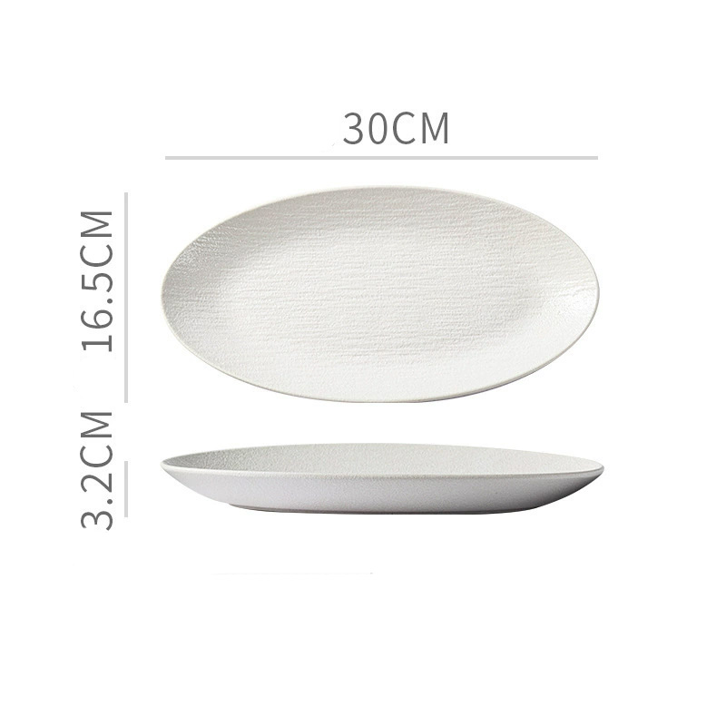 Plato de pescado de 12 pulgadas - blanco