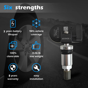 Tpms programmabile per autolool Auto strumento sensore speciali sensori pressione pneumatici 433 315 per pneumatici Monitor sistema di monitoraggio - Product Image 6