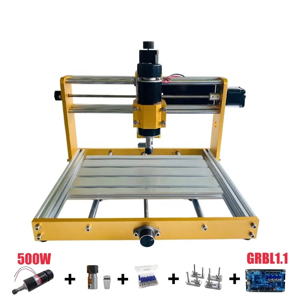 CNC 3018plus 500W/300W Kit Complet Aplicar Nema17/23 52 milímetros Eixo de Passo CNC Madeira router, pcb Fresadora, Ansiava Em Metal