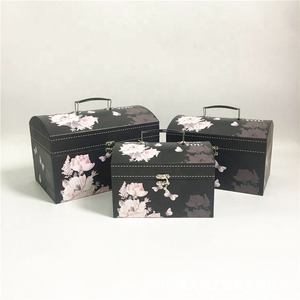 Wholesale Multi Size Custom Printed Cardboard Gift Boxes Treasure Pirate Chest with Metal Lock <strong>String</strong> <strong>Handle</strong> - Product Image 2