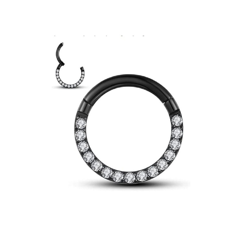 Noir avec façade sertie de diamants