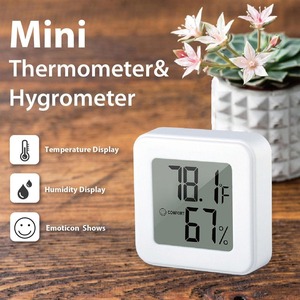 迷你数字室内湿度计温度计塑料家用带温度和浴室温度计功能 - Product Image 5