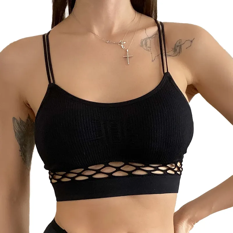 Venda quente Alta elástica confortável tubo tops ioga Seamless underwear Wirefree Sports Bra para senhoras