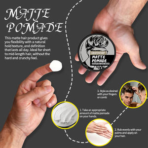 Profesyonel berber saç şekillendirme ürünleri nemlendirici formüle mat saç şekillendirici jöle erkekler için pomad - Product Image 5