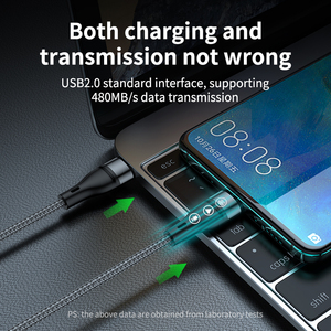 热卖60W 3A大电流编织尼龙线充电器双2 <span class=keywords><strong>USB</strong></span> C快速充电电缆C型电缆快速充电