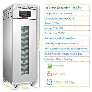 Croissant Dough 18-Tray Proofer 220v Freezer Mode <strong>Chiller</strong> &amp; Proofing Mode Nut-Based Dough Refrigeration Retarder Proofer - Product Image 1