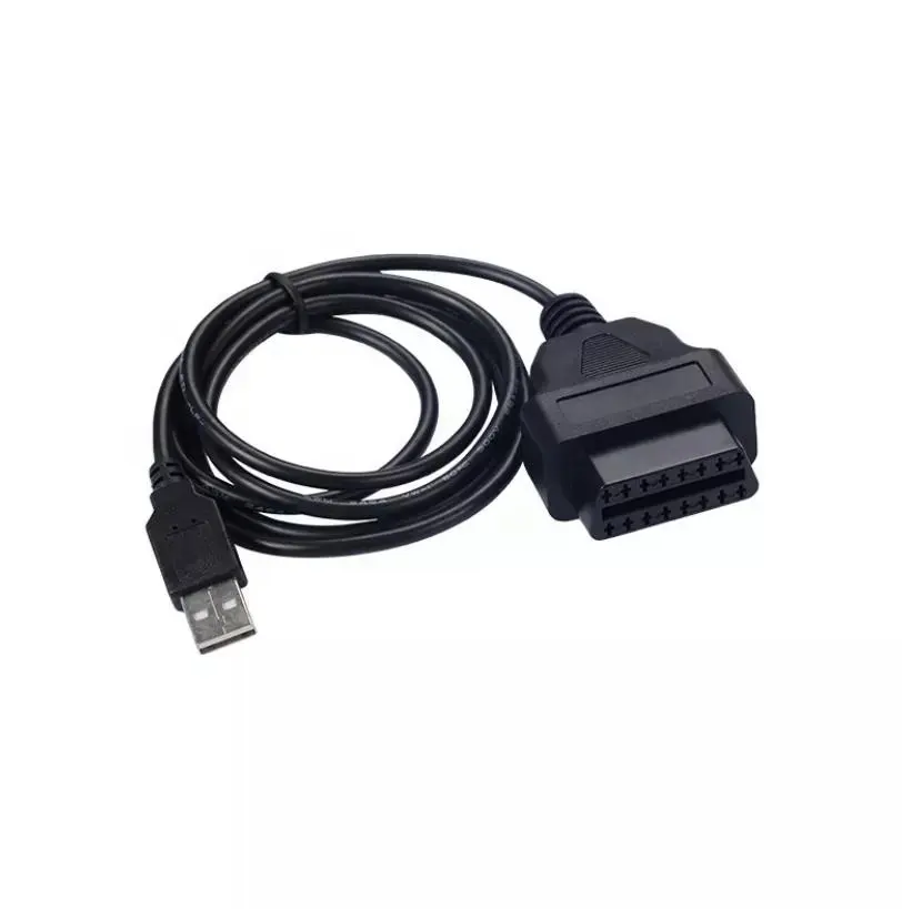 Câble adaptateur ODB 16 broches femelle vers USB, câble d'extension étanche pour équipement de diagnostic automobile, bas prix