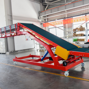 Sistema de transportador telescópico portátil para carga de contenedores y/o descarga Transportador de correa de carga accionado por motor automático