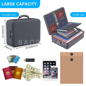 防火文件盒，硬盒高阻燃防火防水文件收纳器 - Product Image 3