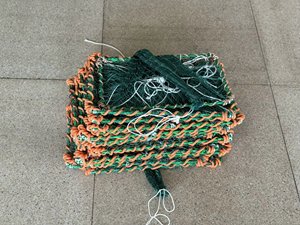 Lunga pieghevole Multi funzionale pesca gamberetti rete trappola di gamberi grandi gabbie per pesci con telaio 32*55CM