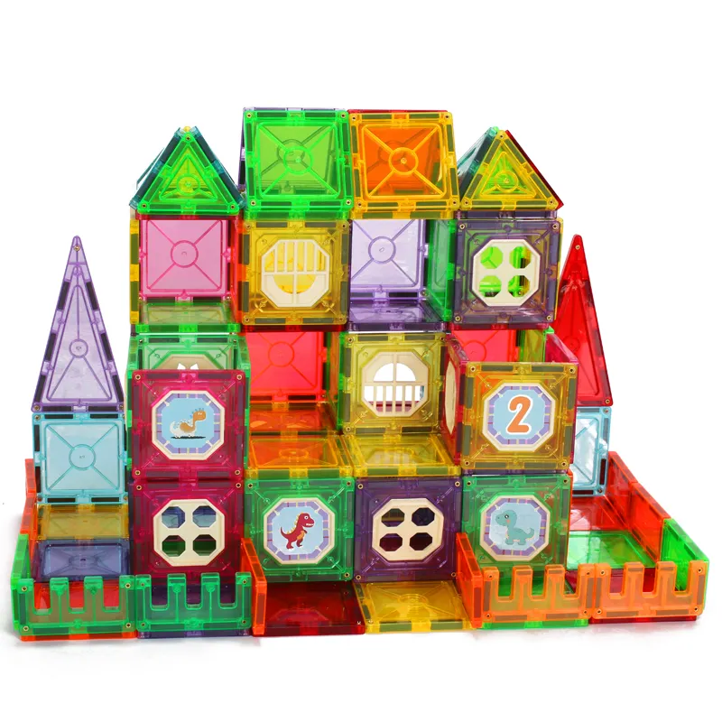 Mainan Pendidikan Anak-anak Yang Cocok Permainan Terbuka Mainan Ubin Magnetik untuk Anak-anak