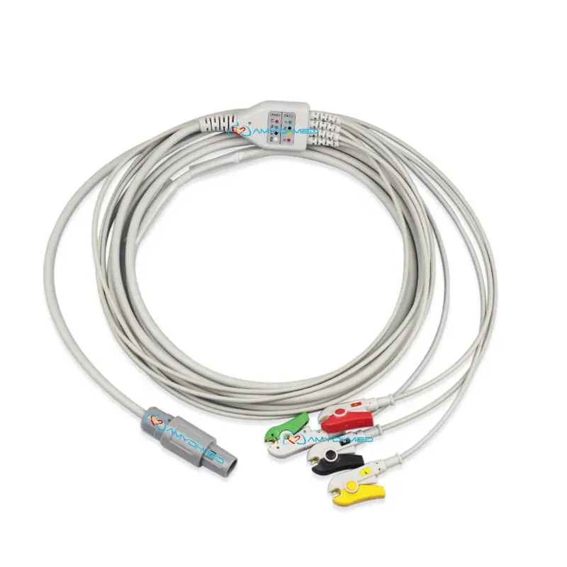 Медицинские кабели EKG ECG кабели свинцовые провода для Min dray One Piece 5 Leads ECG Cable