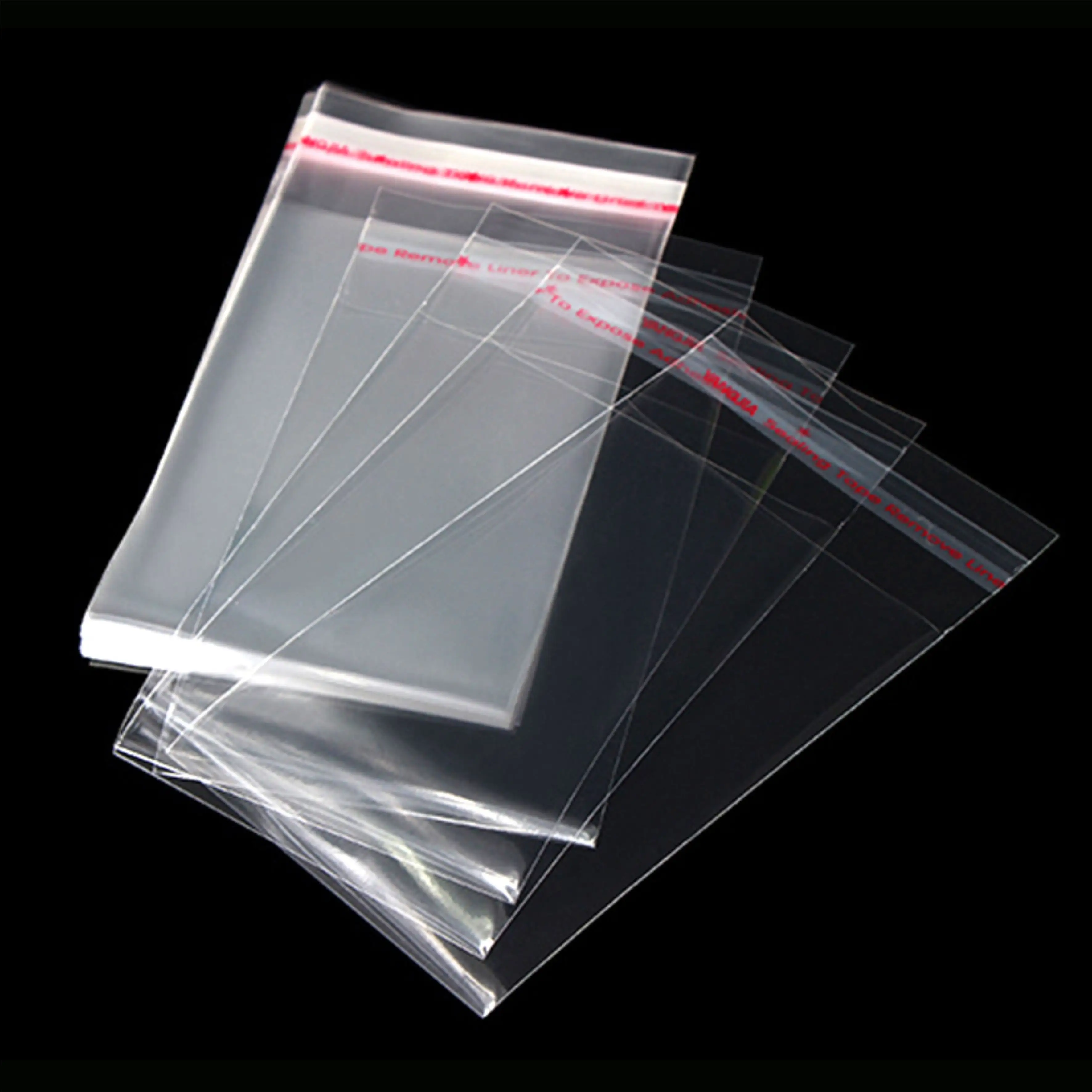 Sacchetto autosigillante autoadesivo trasparente pacchetto spesso trasparente Cellophane OPP plastica poli Cellophane Opp sacchetti regalo