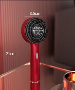 Vibration Massage Heating 3 <strong>in</strong> <strong>1</strong> Multi Functional <strong>Red</strong> Light Portable Hair Oil Applicator Electric Head Scalp Massage Comb Brush - Product Image 4