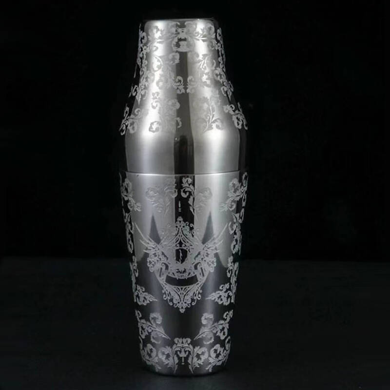 650ml Etching leaves Silver