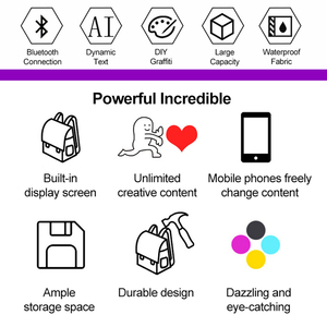 Borsa a tracolla a Led impermeabile con controllo di App programmabile - Product Image 3