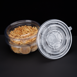 Suşi ve gıda kullanımı için kek ve çerez için şeffaf PET yuvarlak kek kutusu tek kullanımlık plastik ekmek ambalaj - Product Image 3