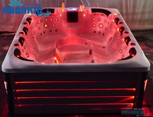 12 Personen <span class=keywords><strong>Embedded</strong></span> Whirlpool Bad Tube Big SPA Massage Outdoor Swim Spa Pool Outdoor Modern für Smart Controlled