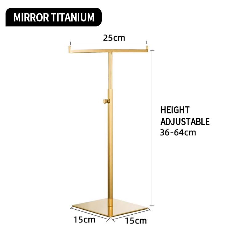 T shaped - Mirror finished Titanium