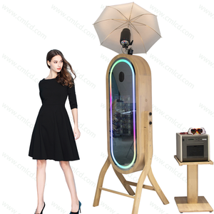 55 Best Inch Oval Glass Touch Magic Spiegel Photo Booth mit eingebauter Kamera und Drucker Photo Kiosk Hot Sale Party Photo booth