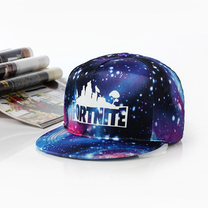 Flat Edge Sunshade <strong>Cap</strong> Hip Hop Hip Hop Star Sky Galaxy Print Snapback <strong>Cap</strong> - Product Image 1