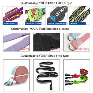 Correa de Yoga de poliéster de primera calidad para ejercicio de Pilates y terapia física Banda elástica no elástica con cierre de gancho y bucle - Product Image 3