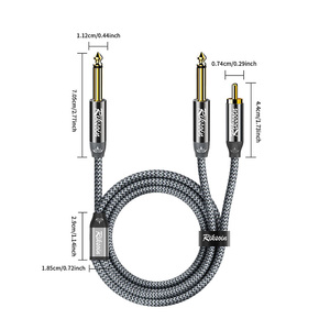 6.35 a 6.35mm Masculino/RCA Cabo De Áudio para Guitarra Amplificador De Potência & Sistema De Órgão Eletrônico Vídeo & Cabos De Áudio