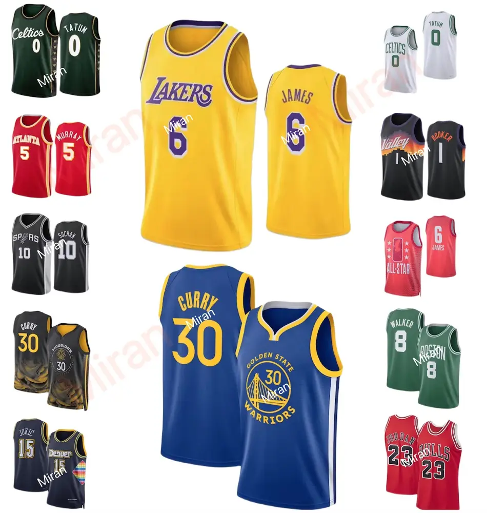 Wholesale Men's Nbaing Basketball Jersey Best Quality #24 Bryant #23 #6 James #30 Curry for 32 teams New Season 2024