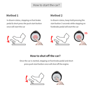 EASYGUARDユニバーサルプッシュボタンスタートストップリモートエンジンスタートオプションプッシュツースタートスイッチACC ON OFF - Product Image 6