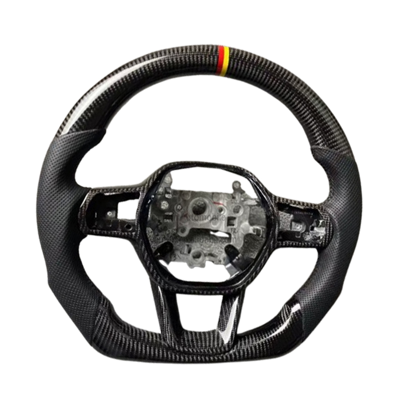 Carbon fiber+Perforated leather+Tri color alignment mark