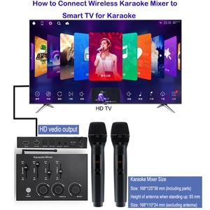 Karaoke DSP Mixer <strong>Receiver</strong> with Multiple Sound Effects Optical <strong>Output</strong> Input Backing Singing Wireless Microphone Karaoke Mixer - Product Image 5