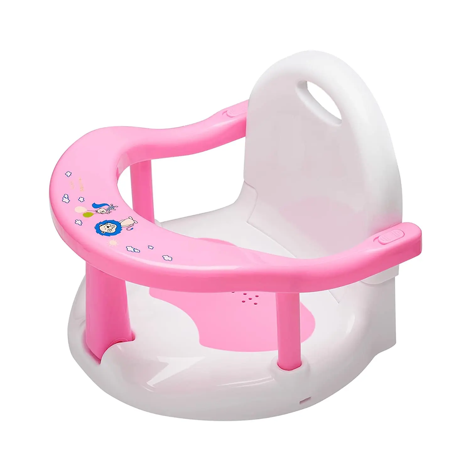 Factory supplier foldable non-slip baby bath seat for babies with non-slip mat and suction cups for stability