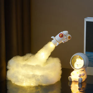 DIY roket ışık uzay astronot dekorasyon yaratıcılık bulut küme gökyüzü masaüstü atmosfer gece lambası - Product Image 5