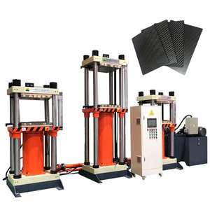 Pressa a caldo ad alta precisione in fibra di carbonio macchina Servo pressa idraulica a quattro colonne con più programmi personalizzabili - Product Image 1