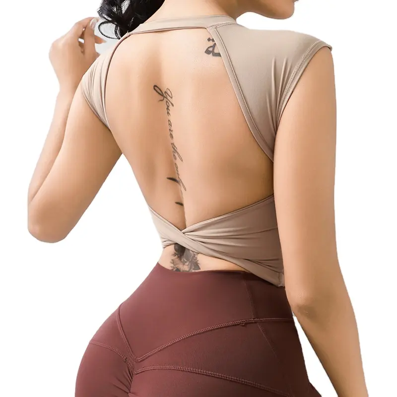 महिलाओं की स्ट्रैपी अल्ट्रा सॉफ्ट त्वचा स्ट्रेची महसूस होती है त्वरित सूखी संपीड़न फिटनेस फिक्स पैड कैमिसोल योगा टैंक टॉप