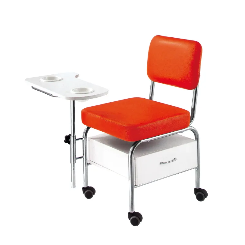 Cadeira portátil de pedicure, salão de beleza com gaveta e placa TS-1607