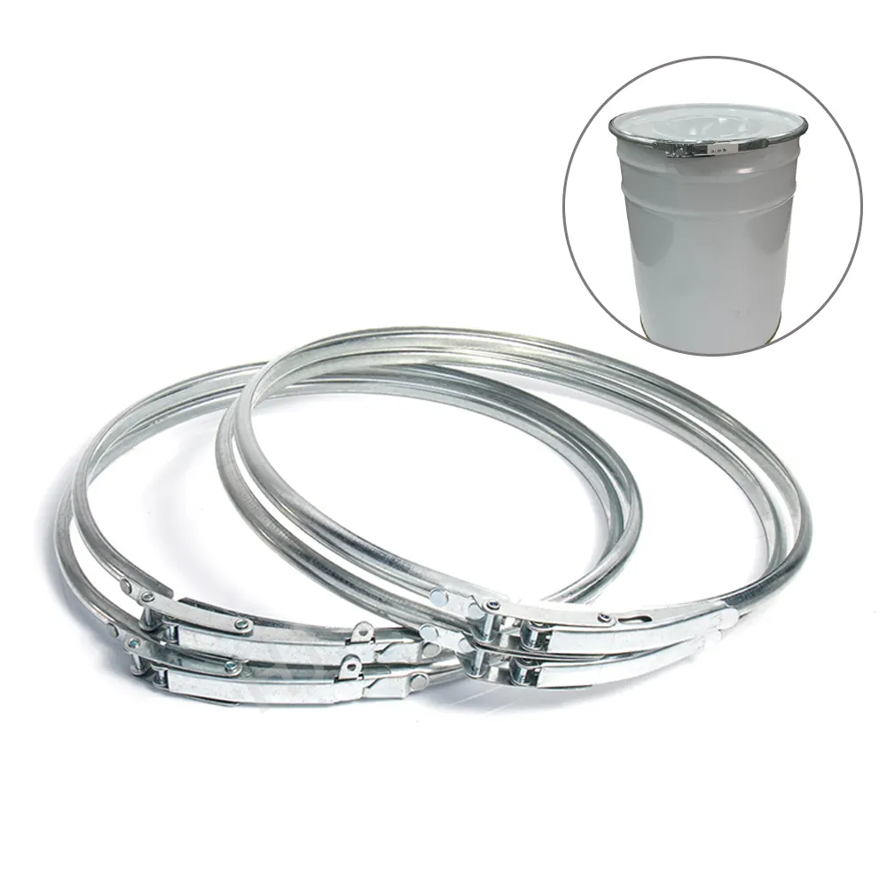 High Quality Galvanized Lever Locking Clamp Rings for Drums  Pails  Buckets  and Barrels