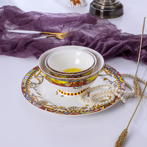 Wholesale Jingdezhen Dinnerware Set <strong>Ceramic</strong> 60pcs Porcelain Flatware European-style Tableware Dish Set - Product Image 3