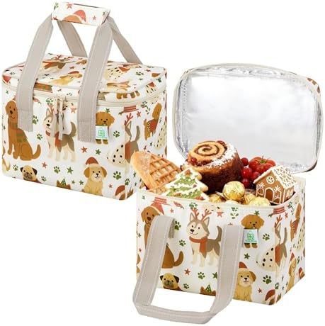 Lunch bag-2 pack-lunch bag holiday pups
