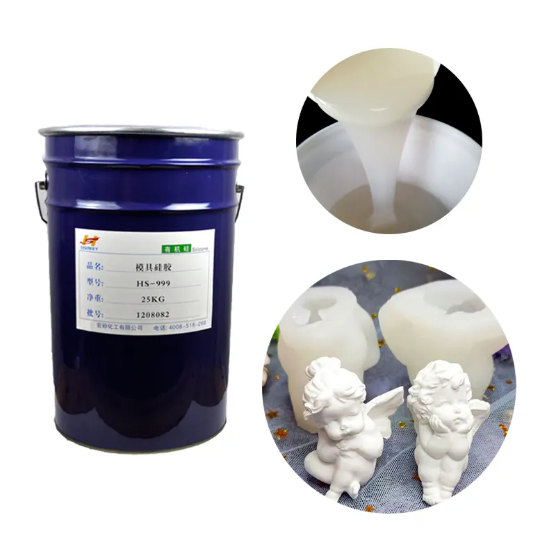 Karet silikon rtv2 cair dua bagian untuk cetakan lilin resin bahan gipsum mentah a b harga pabrik grosir