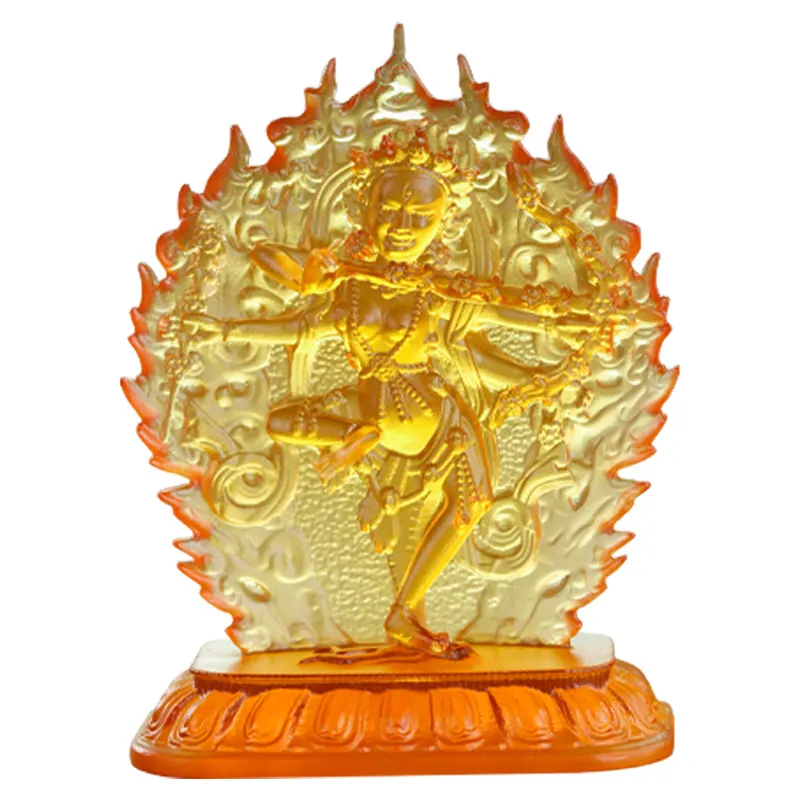 (Altura 12cm) Kurukule hecho a mano/estatua de Buda de cristal para decoración de interiores