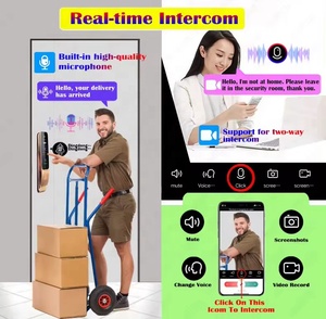 Produttore completamente automatico Tuya Wifi Multi lingua interfono visivo 3d riconoscimento del volto Tuya Wifi Smart serratura della porta con la macchina fotografica - Product Image 4