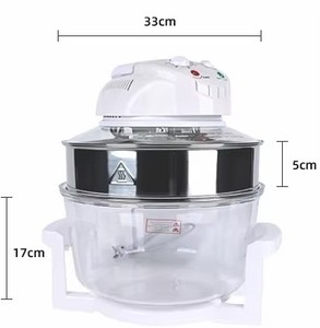 最新流行的12升台面炊具波涡轮红外对流烤箱带架钳的电卤素烤箱 - Product Image 6