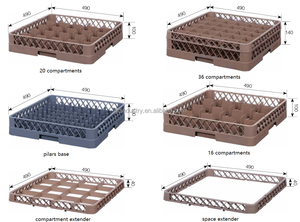 Stackable nestable cấp thực phẩm 16 20 25 36 49 ngă<span class=keywords><strong>n</strong></span> lưới cơ sở giá Extender Spacer cho ly - Product Image 5