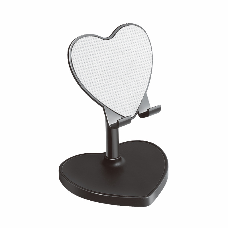 New black plastic heart-shaped stand