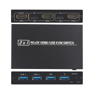 支持高清2K * 4K AIMOS AM-KVM 201CL 2合1高清/USB KVM交换机2主机共享1显示器/键盘和鼠标集KVM交换机 - Product Image 5