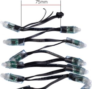 50個12mmWS2811アドレス指定可能なドリームカラーDC5V DC12V IP68ストリングライトブレットピクセルRGBストリングLEDモジュール